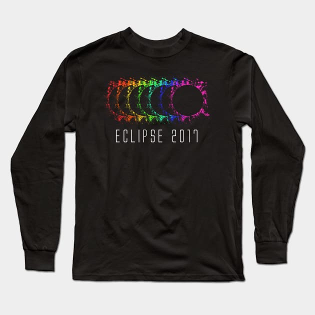 Eclipse 2017 Rainbow LGBT Pride Long Sleeve T-Shirt by joshp214